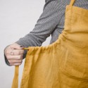 Tablier ajustable en lin lavé SOLINE – Élégance et praticité en cuisine