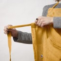 Tablier ajustable en lin lavé SOLINE – Élégance et praticité en cuisine