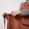 Tablier ajustable en lin lavé SOLINE – Élégance et praticité en cuisine