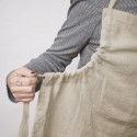 Tablier ajustable en lin lavé SOLINE – Élégance et praticité en cuisine