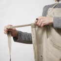 Tablier ajustable en lin lavé SOLINE – Élégance et praticité en cuisine