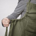 Tablier ajustable en lin lavé SOLINE – Élégance et praticité en cuisine