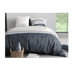 Housse couette + taie Eventails graphique arcadie