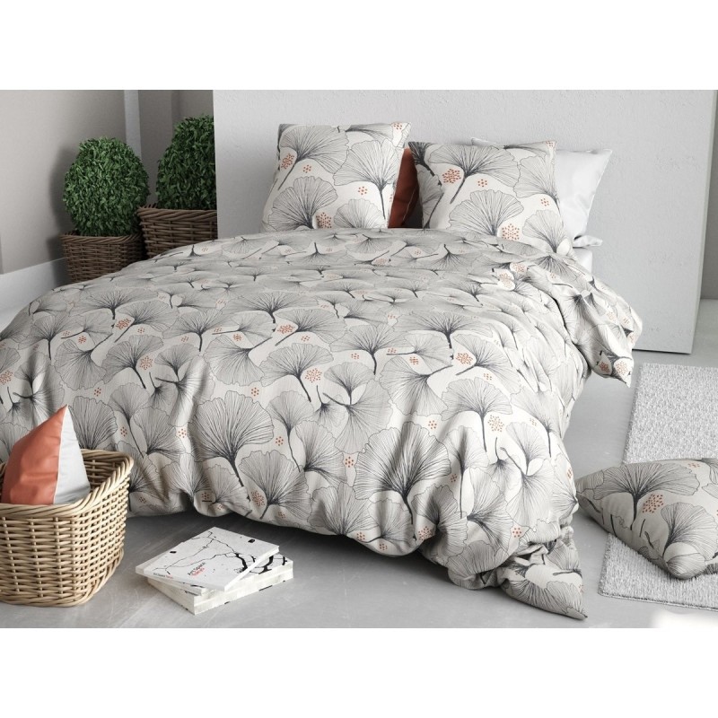 Housse couette + taie Feuillage gincko