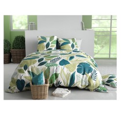 Housse couette + taie Feuillage tropicalia