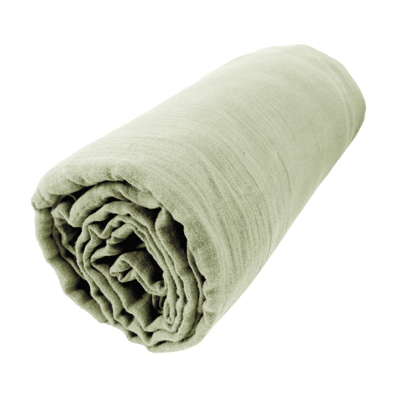 Drap housse en gaze de coton Gaia