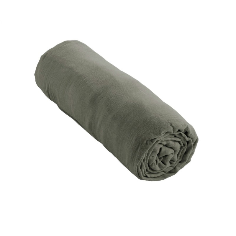 Drap housse en gaze de coton Gaia