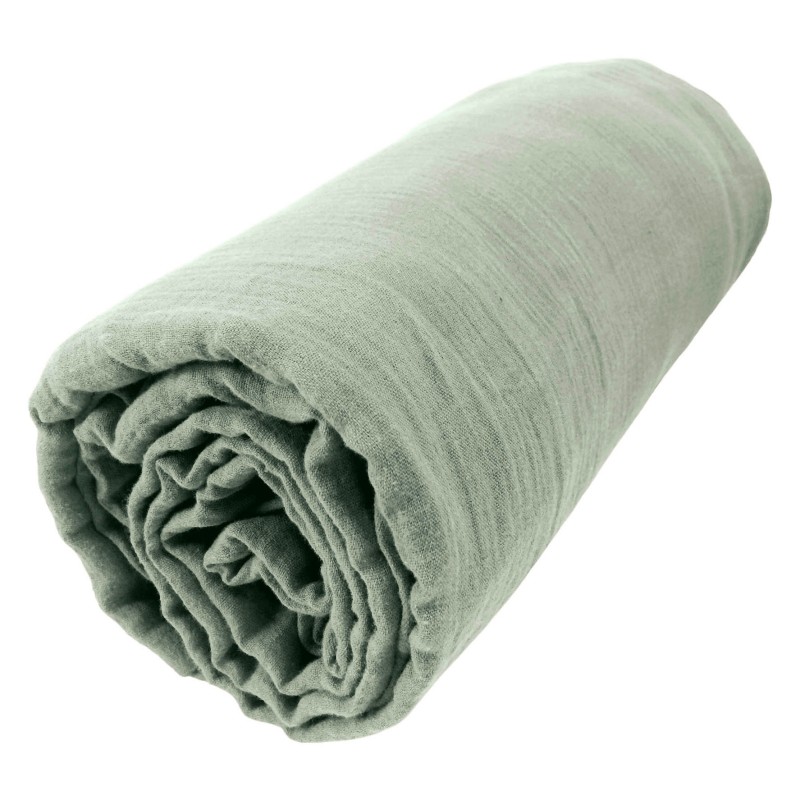 Drap housse en gaze de coton Gaia