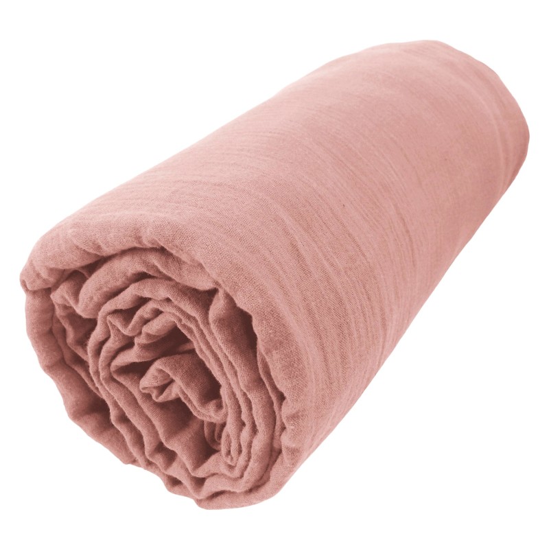 Drap housse en gaze de coton Gaia