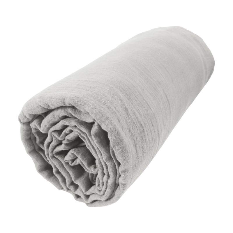 Drap housse en gaze de coton Gaia
