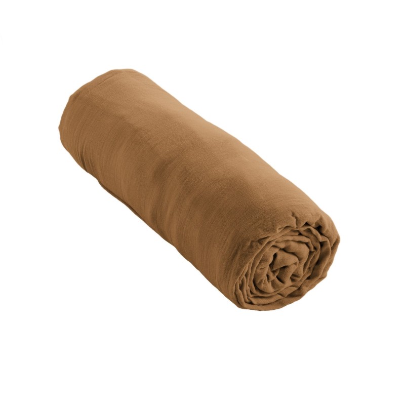 Drap housse en gaze de coton Gaia
