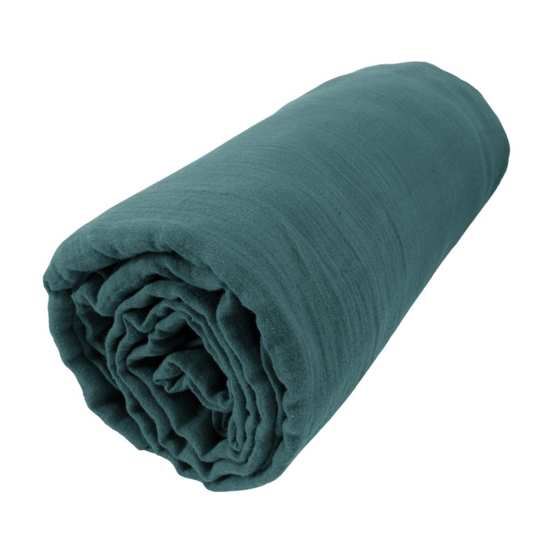 Drap housse en gaze de coton Gaia