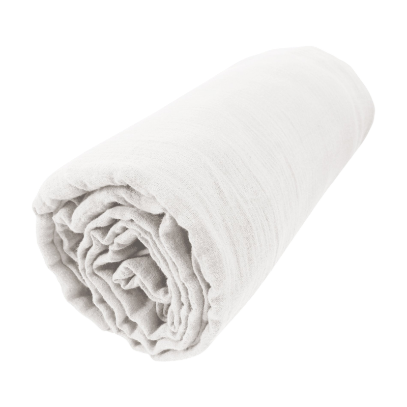 Drap housse en gaze de coton Gaia