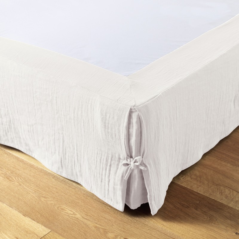 Cache sommier en gaze de coton Gaia