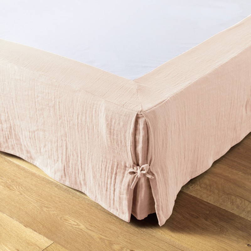 Cache sommier en gaze de coton Gaia