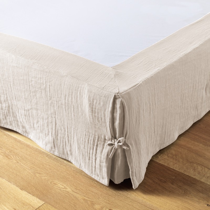 Cache sommier en gaze de coton Gaia