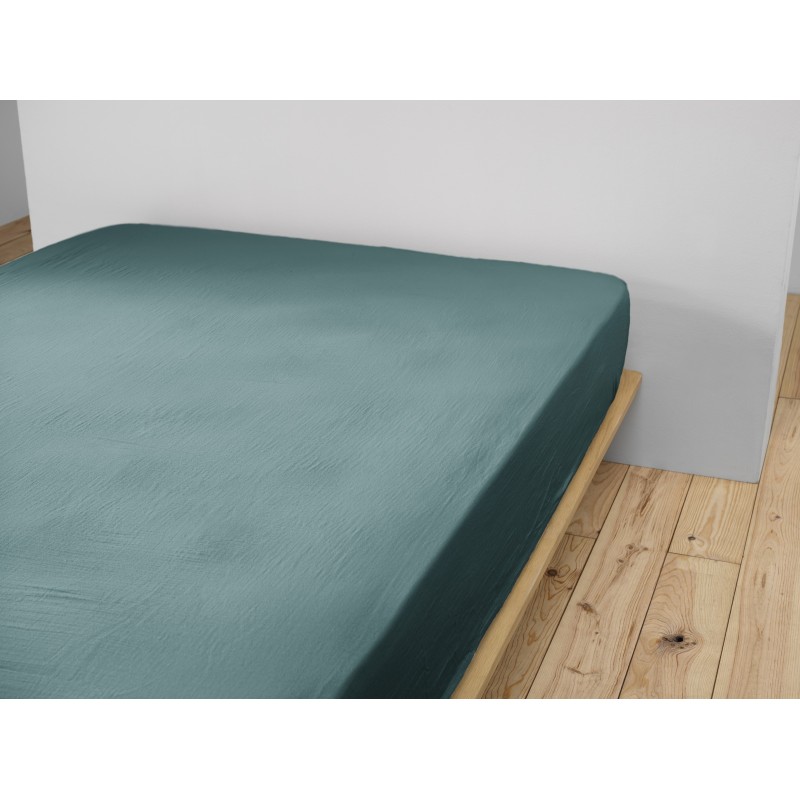 Drap housse en gaze de coton Gaia