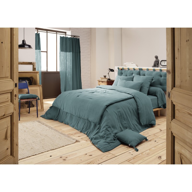 Drap housse en gaze de coton Gaia