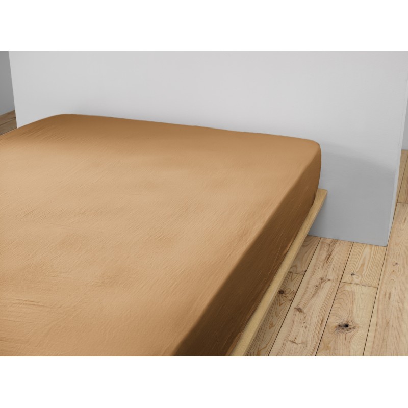 Drap housse en gaze de coton Gaia