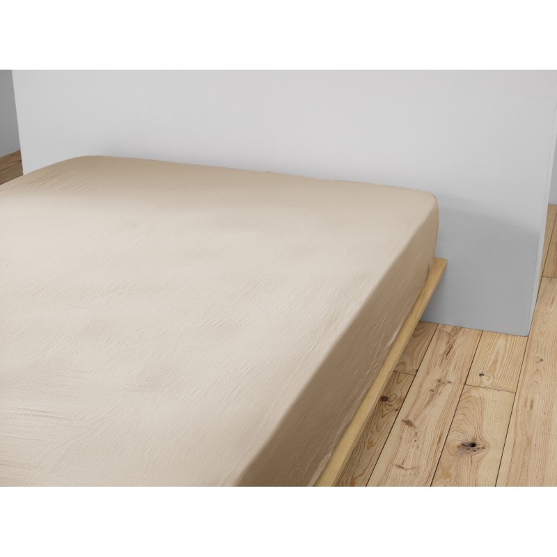 Drap housse en gaze de coton Gaia