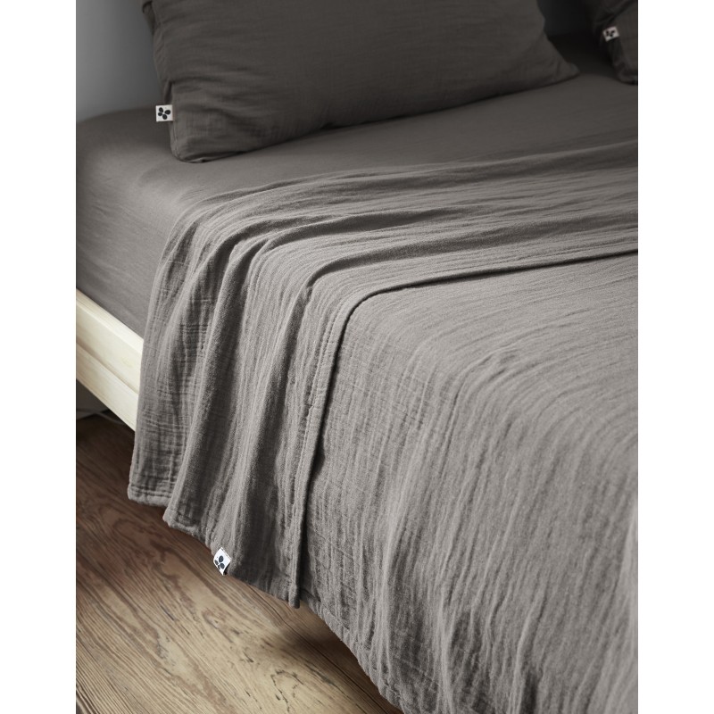 Drap housse en gaze de coton Gaia