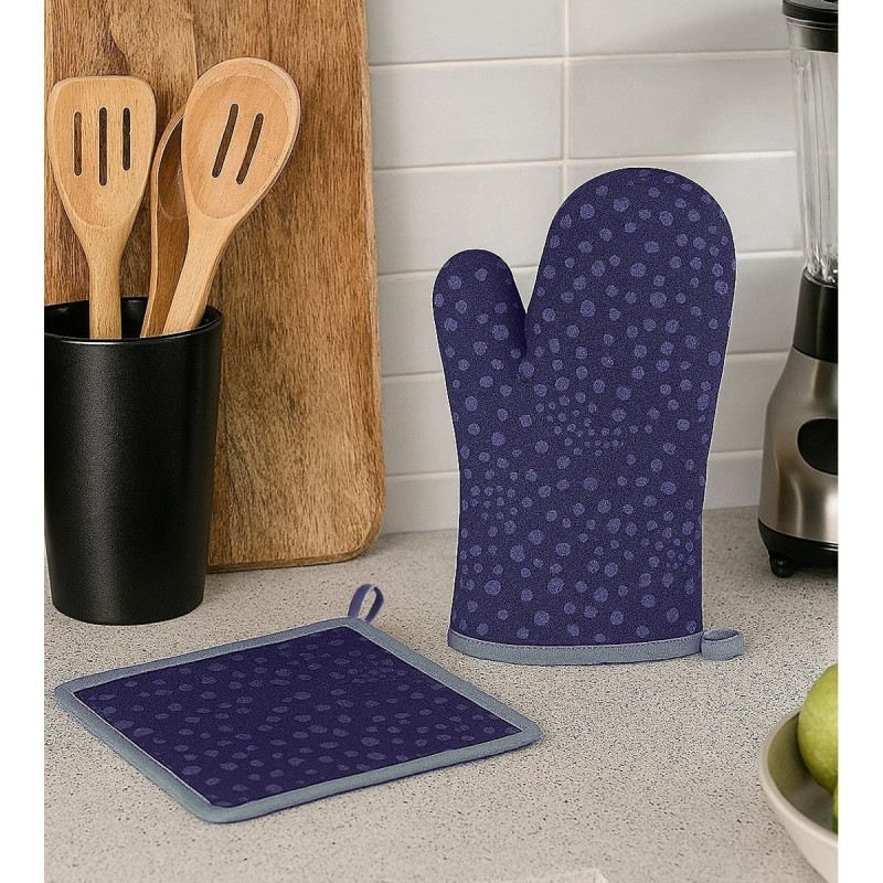 Gant et manique de cuisine 20 x 20 cm Pois Chic