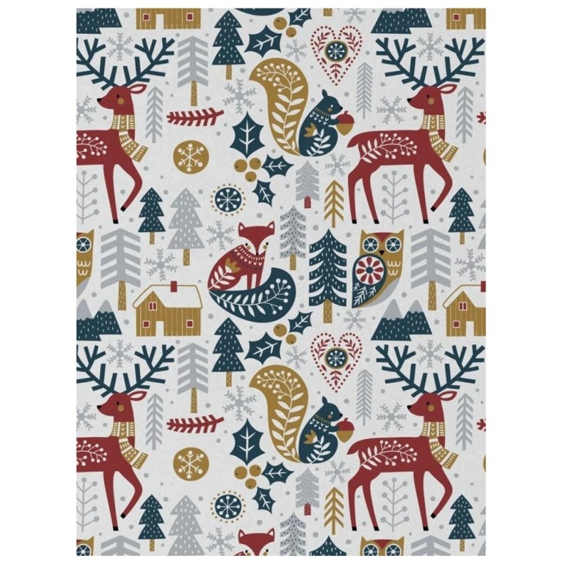 Tablier en coton 85 cm Animaux d hiver