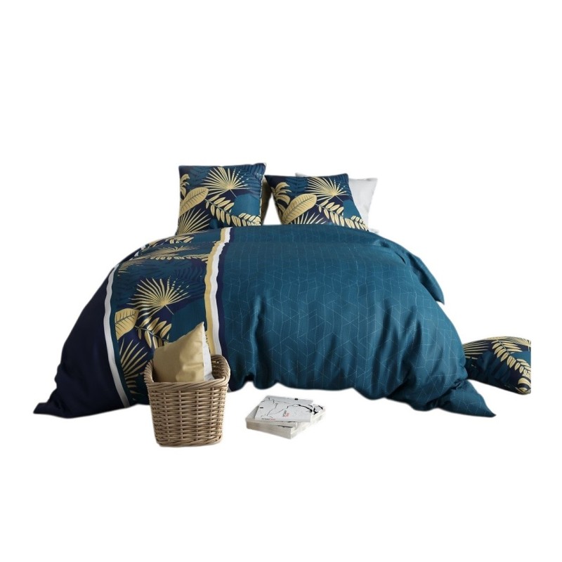 Housse couette + taie Feuillage tropea