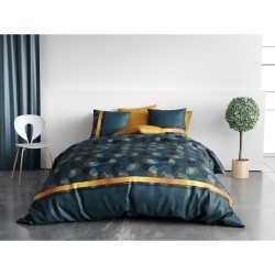 Housse couette + taie Feuilles Gincko
