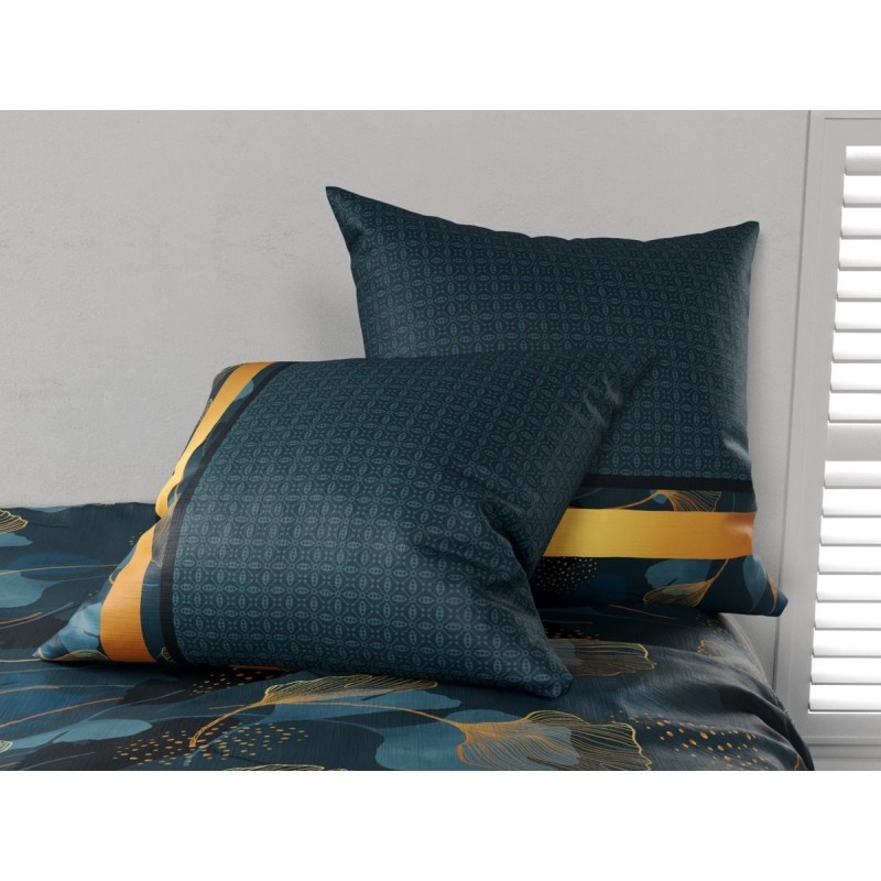 Housse couette + taie Feuilles Gincko