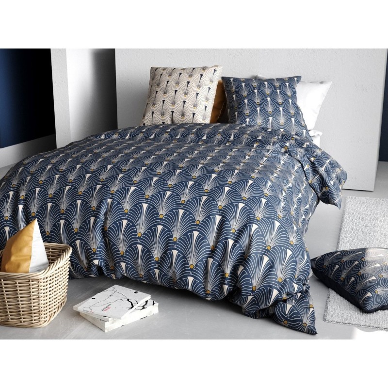 Housse couette + taie Plumes de paon