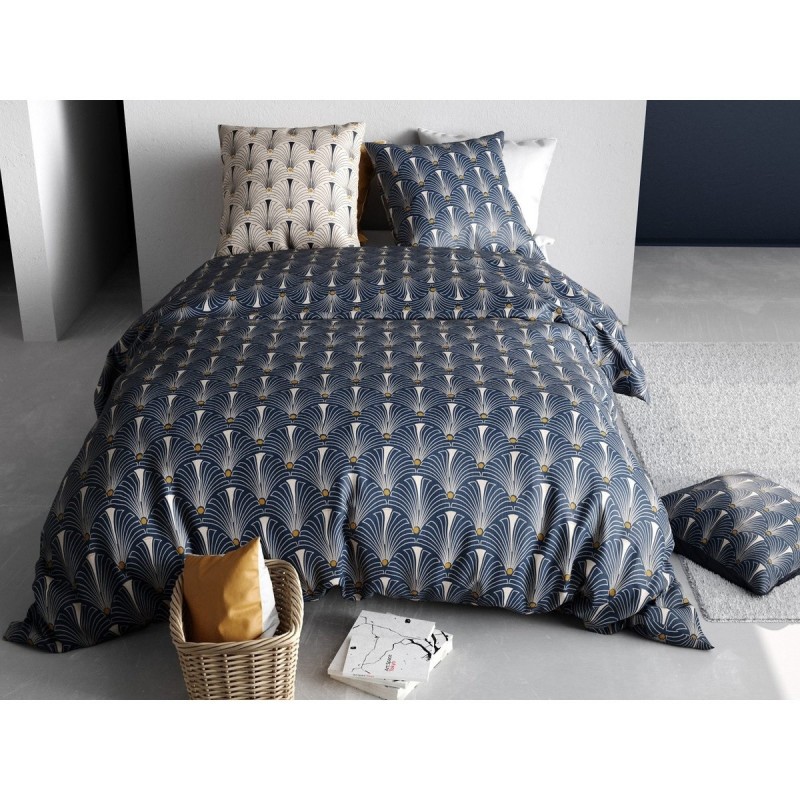 Housse couette + taie Plumes de paon