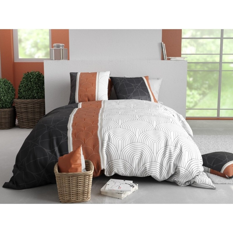 Housse couette + taie Art deco Ekinose