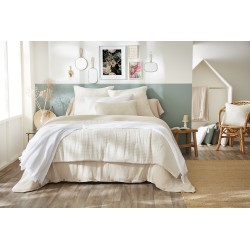 Bout de lit gaze de coton Vickie vichy