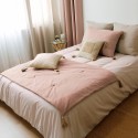 Édredon bout de lit en coton avec pompons Cocoon – Chic et douillet