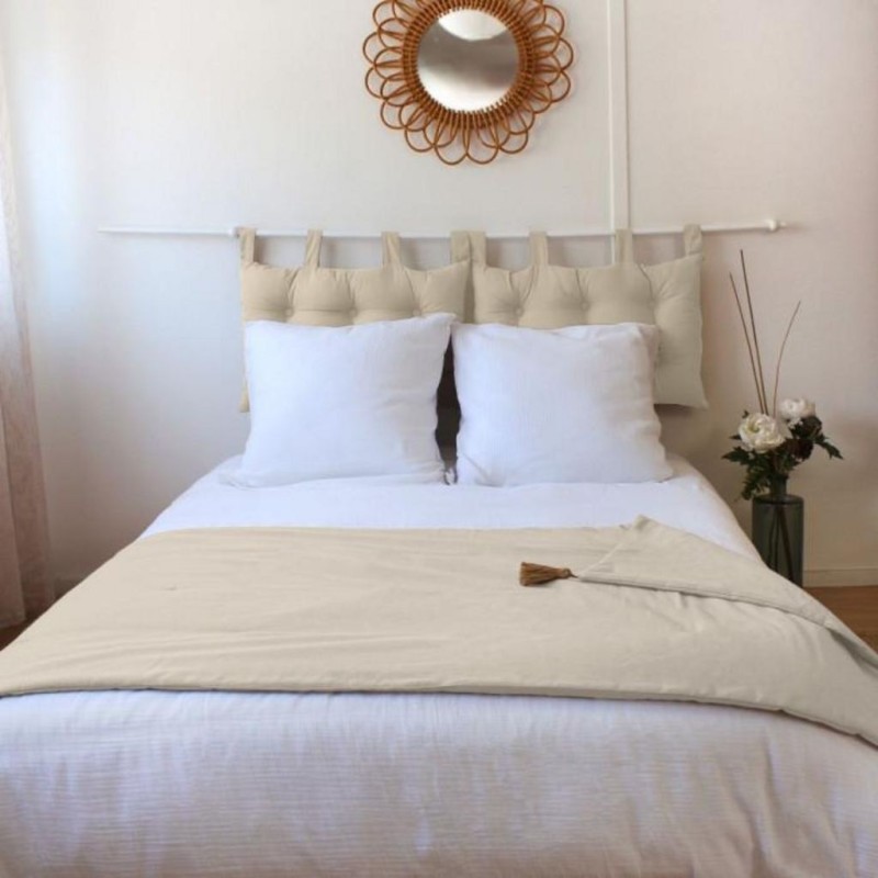 Édredon bout de lit en coton avec pompons Cocoon – Chic et douillet