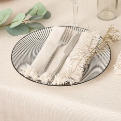Lot de 2 serviettes de table à franges en coton – Collection Mahas